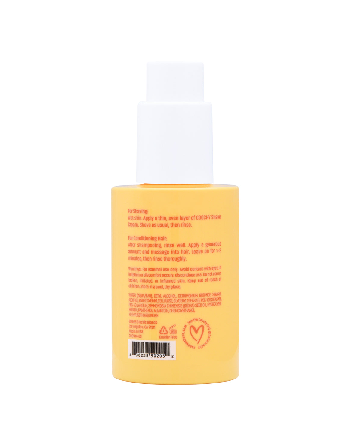 COOCHY Shave Cream - 3.4 oz Peachy Keen by Coochy
