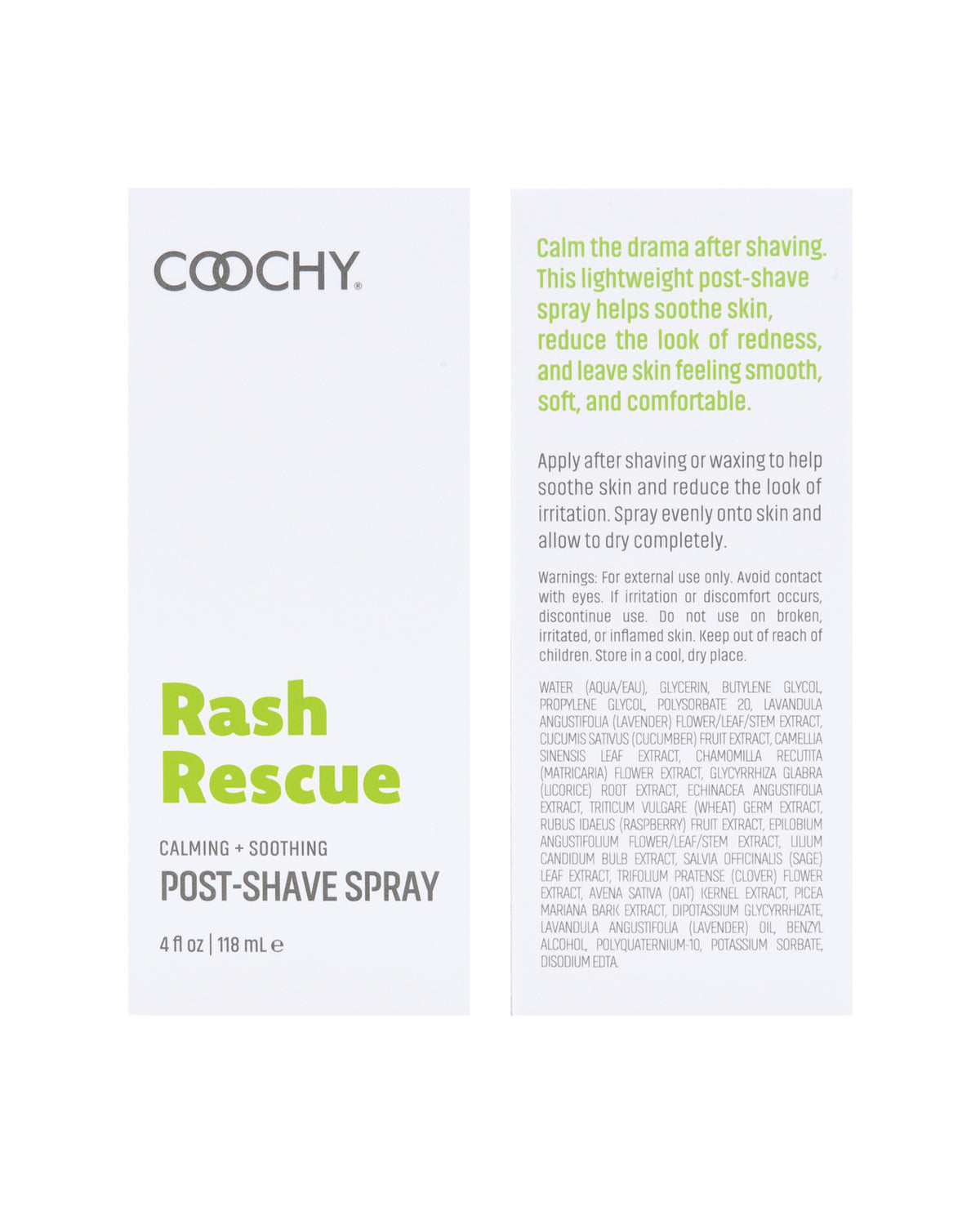 COOCHY Rash Rescue Post-Shave Spray - 4 oz Botanical Blast by Coochy