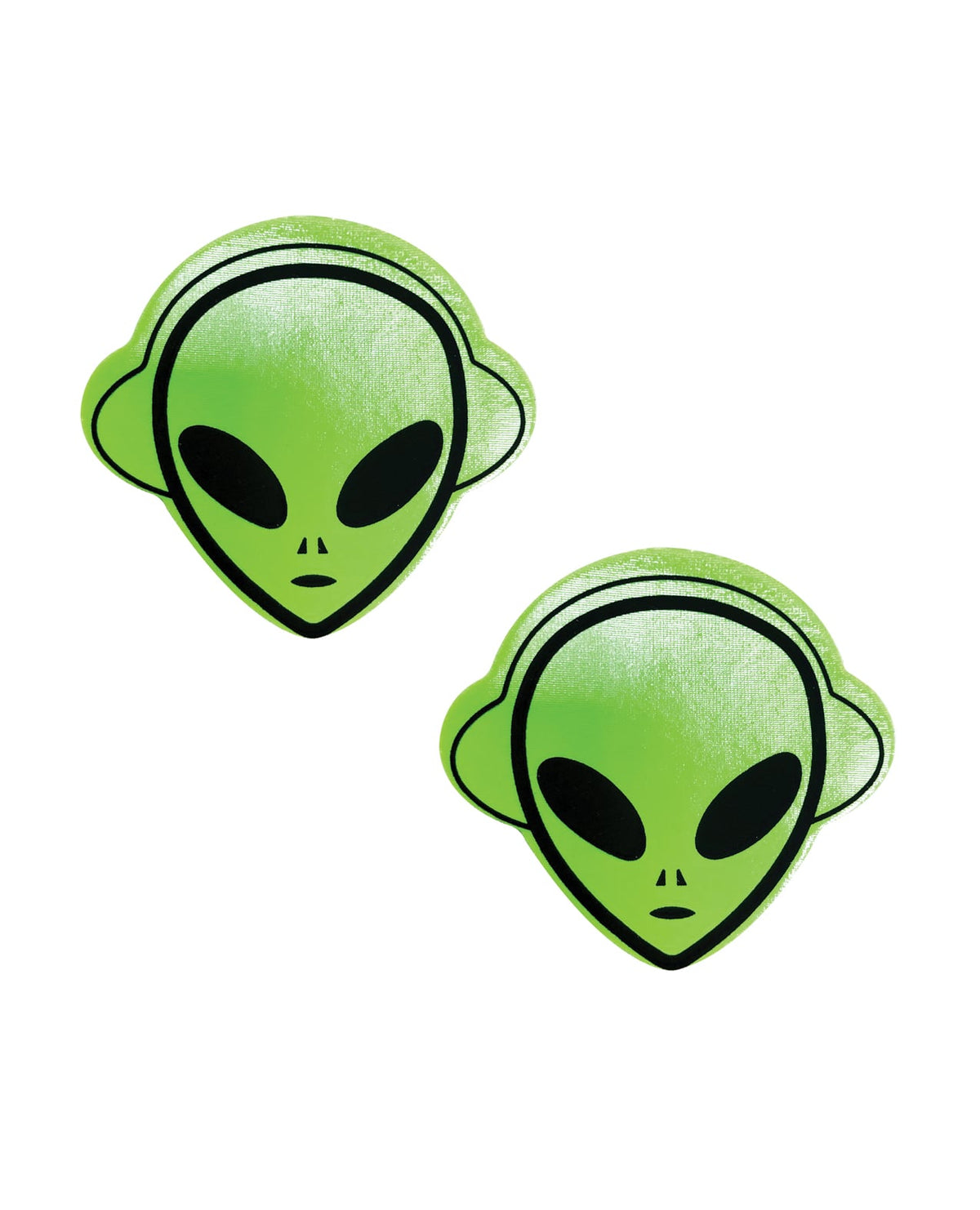 Neva Nude Apple Fruitella Wet Vinyl Blacklight Space Alien Pasties - Neon Green O/S by Neva Nude