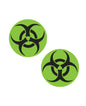 Neva Nude Biohazard Toxic Wet Vinyl Pasties - Neon Green O/S by Neva Nude