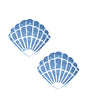 Neva Nude Glitter Mermaid Shell Pasties - Blue O/S by Neva Nude
