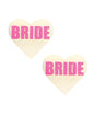 Neva Nude Bride Glitter Blacklight Pasties - Neon Pink/White O/S by Neva Nude