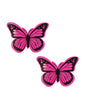Neva Nude Neon Nights Super Blacklight Holographic Butterfly Pasties - Pink O/S by Neva Nude