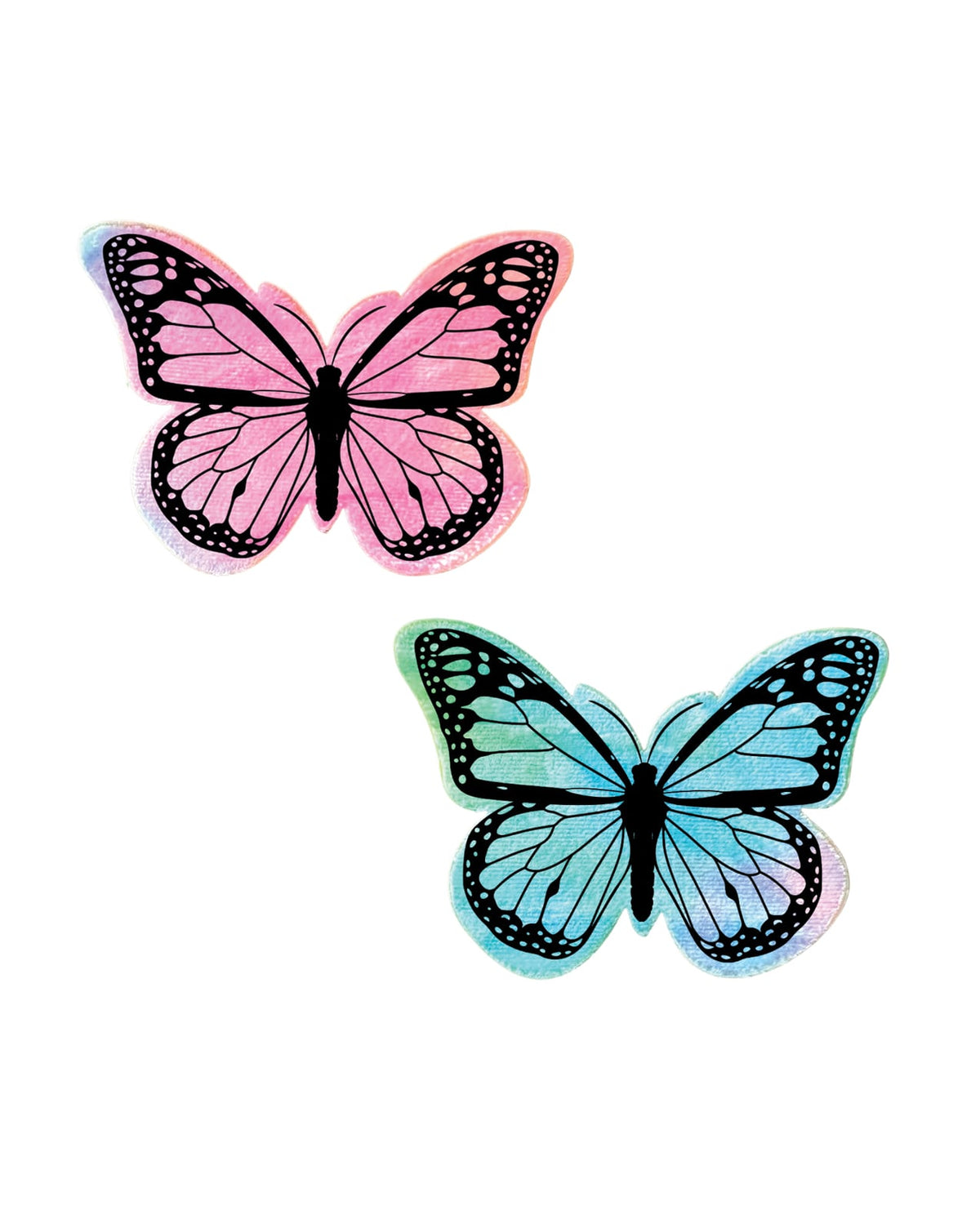 Neva Nude Sherbet Tie Dye Velvet UV Butterfly Pasties - Rainbow O/S by Neva Nude
