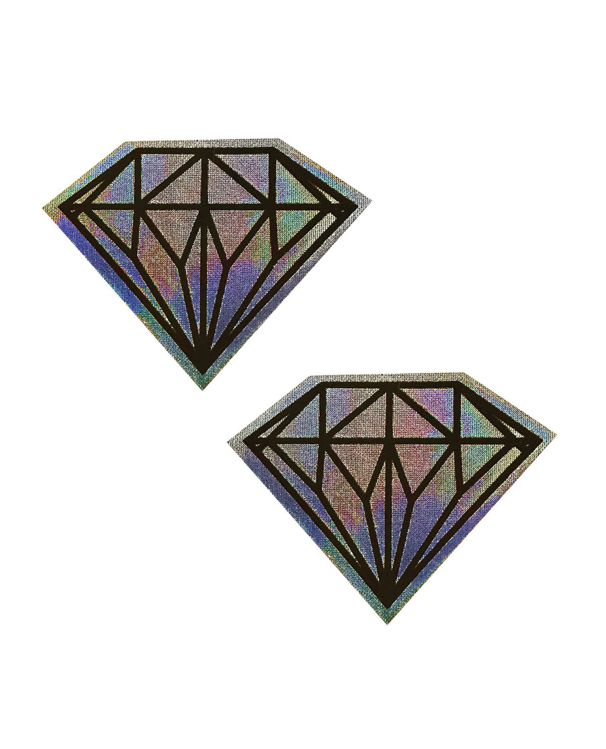 Neva Nude Diamonds are Forever Nitro Holographic Pasties - Black O/S by Neva Nude