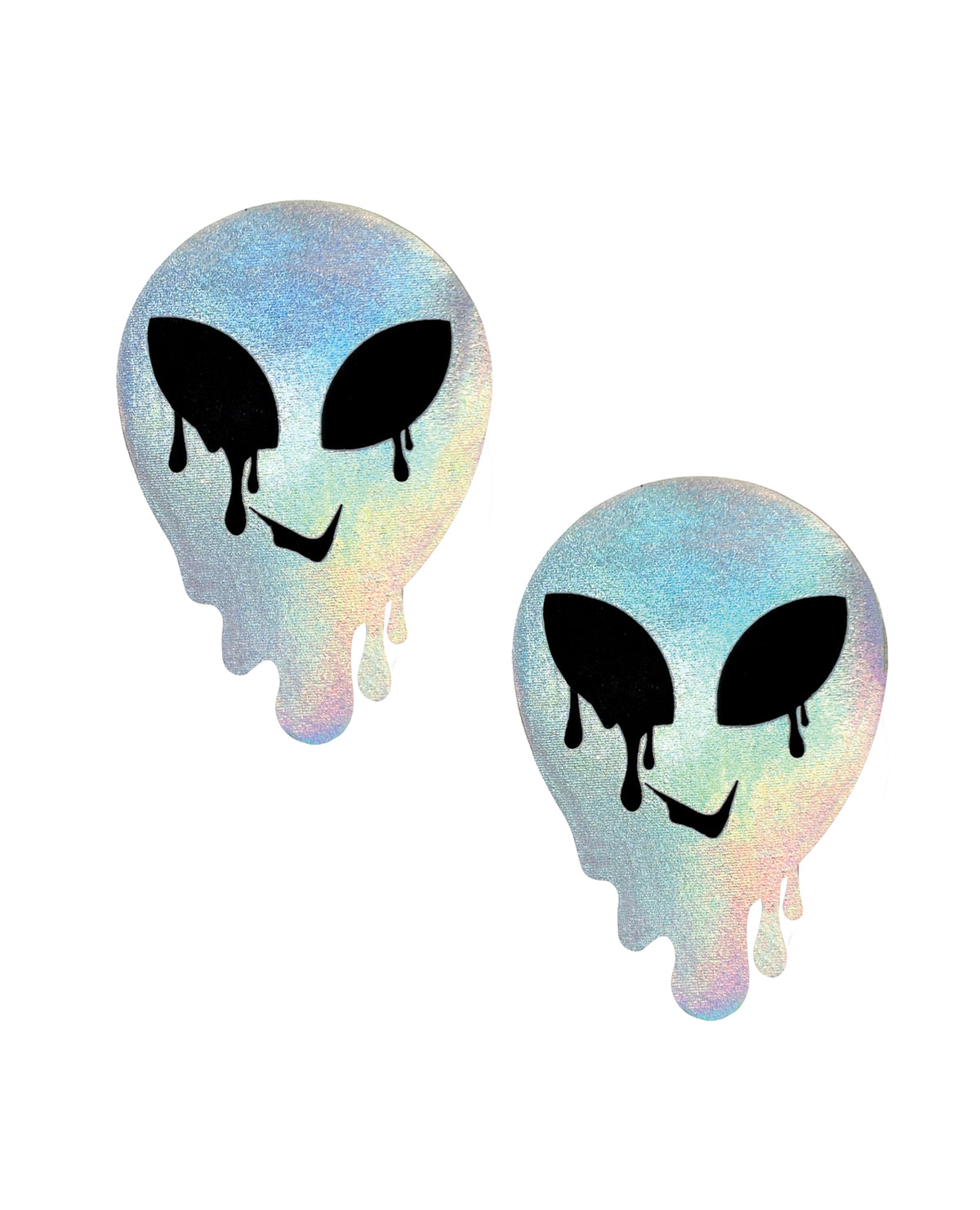 Neva Nude Holographic Melty Alien Pasties - Multicolor O/S by Neva Nude