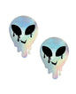 Neva Nude Holographic Melty Alien Pasties - Multicolor O/S by Neva Nude