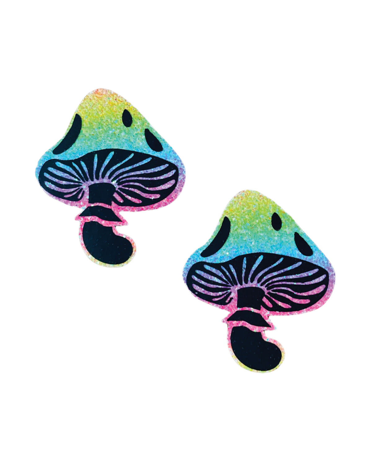 Neva Nude Laffie Taffie Blacklight Chunky Glitter Toadstool Pasties - Multicolor O/S by Neva Nude