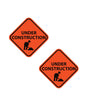 Neva Nude Under Construction Neon Fruitella Pasties - Orange/Black O/S by Neva Nude
