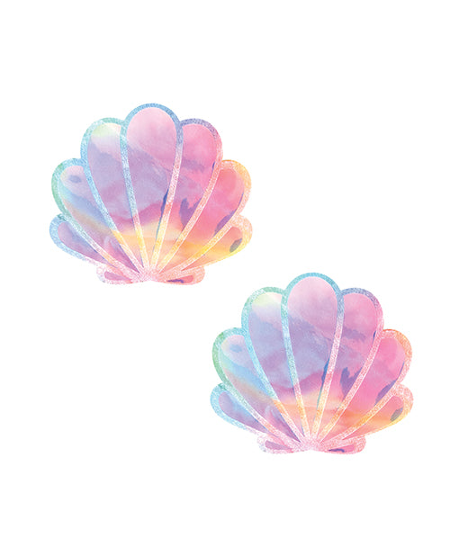 Neva Nude Sherbet Tie Dye UV Velvet Mermaid ShellPasties - Rainbow O/S by Neva Nude