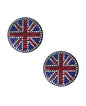 Neva Nude Yeah Bbaby! Black Union Jack Crystal Reusable Silicone Pasties - Multicolor O/S by Neva Nude