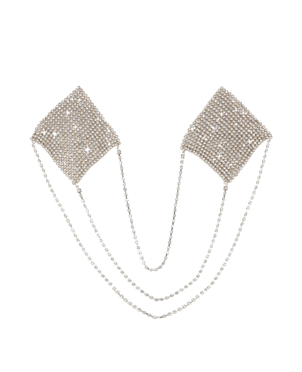 Neva Nude Chain Reaction Metal Mesh Jewel Reusable Pasties - Silver O/S by Neva Nude