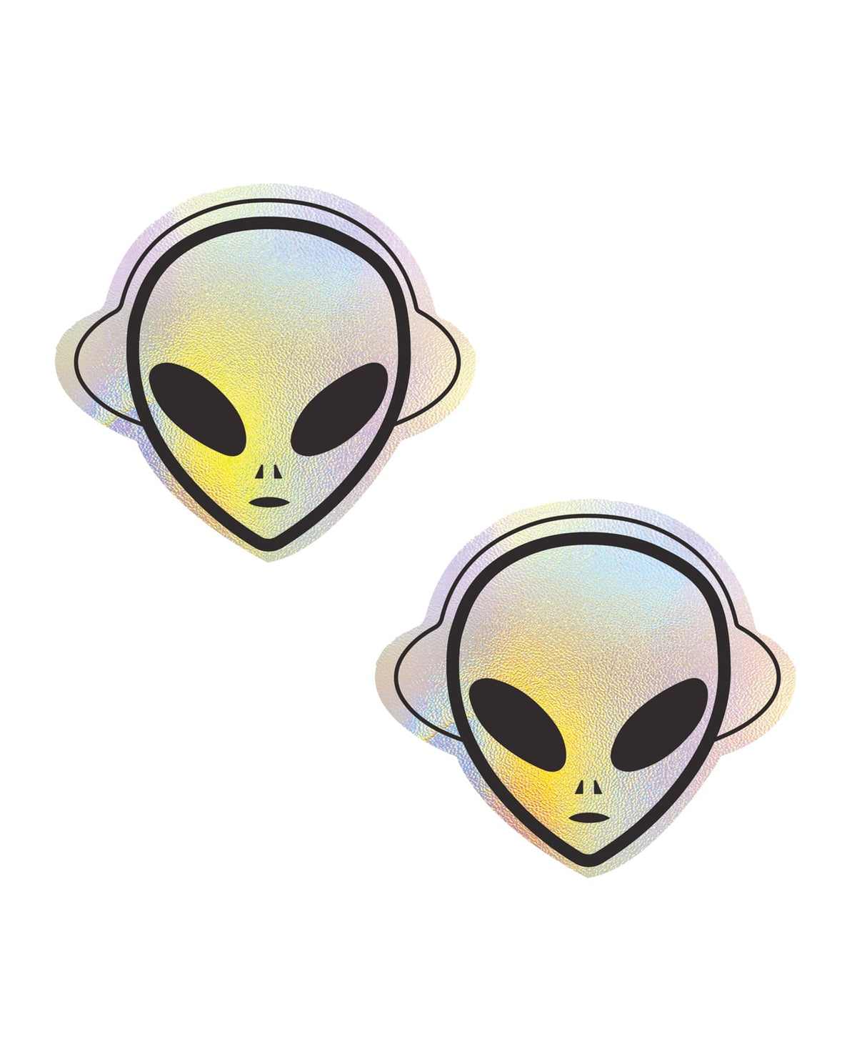 Neva Nude Kanye The Alien Super Holographic Pasties - Multicolor O/S by Neva Nude