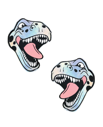 Neva Nude Holographic Dinosaur Pasties - Multicolor O/S by Neva Nude