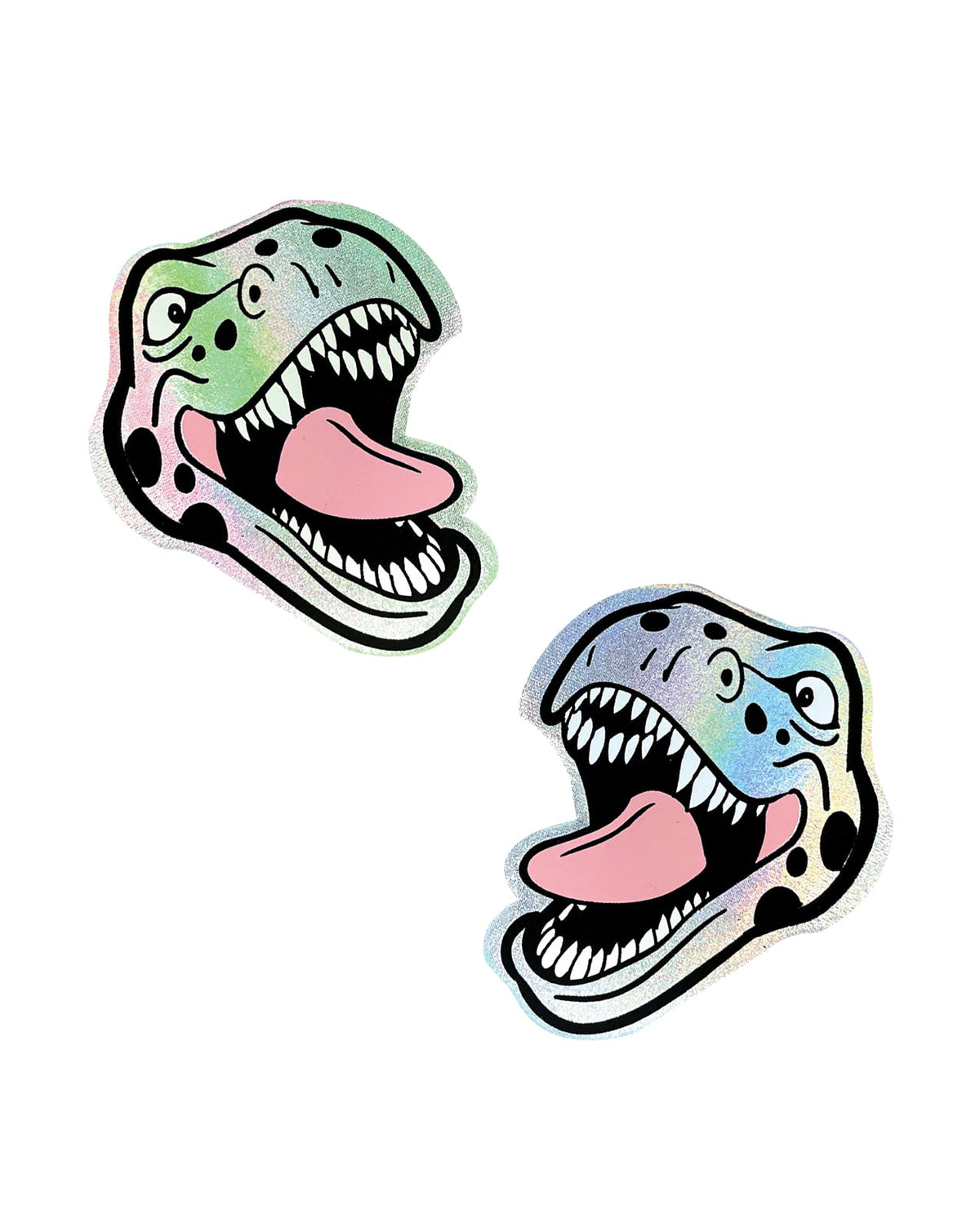 Neva Nude Holographic Dinosaur Pasties - Multicolor O/S by Neva Nude