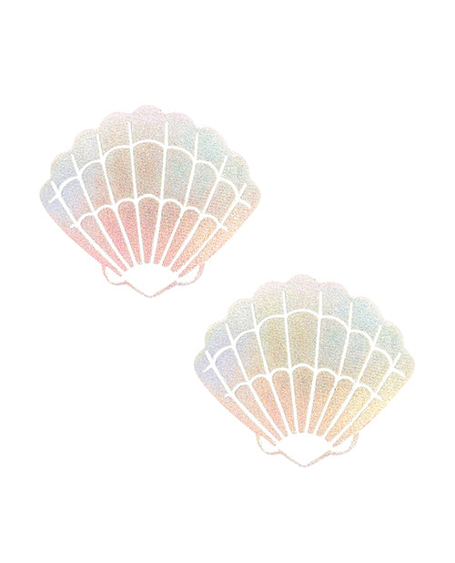 Neva Nude Holographic Mermaid Shell Nipple Cover Pasties - O/S by Neva Nude