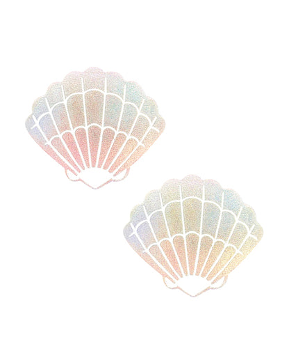 Neva Nude Holographic Mermaid Shell Nipple Cover Pasties - O/S by Neva Nude