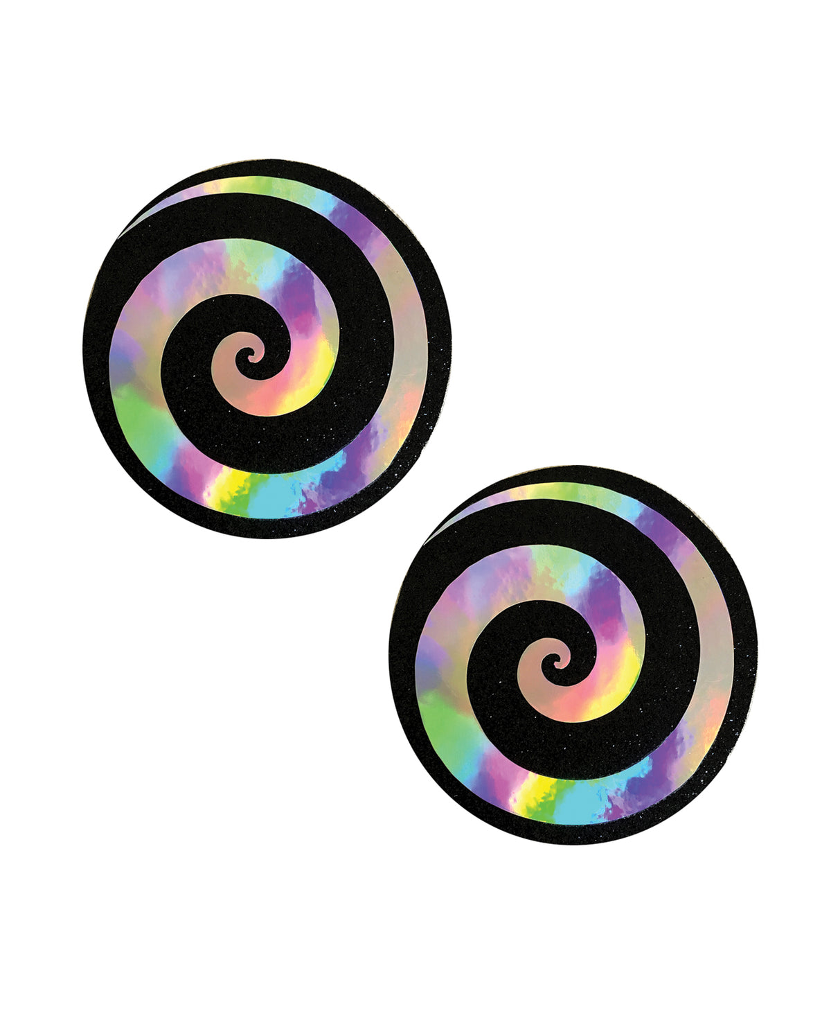 Neva Nude Holographic Spiral Glitter Pasties - Multicolor O/S by Neva Nude