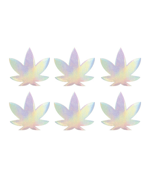 Neva Nude Holographic Weed Leaf Small Body Stickers - Pack of 6 O/S by Neva Nude