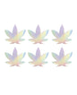 Neva Nude Holographic Weed Leaf Small Body Stickers - Pack of 6 O/S by Neva Nude