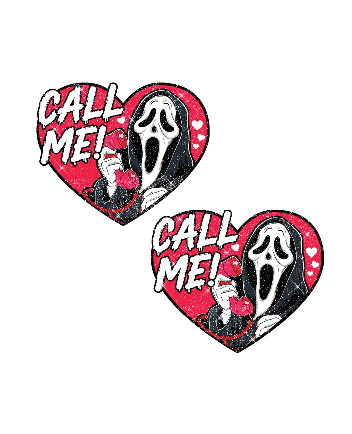 Neva Nude Call me Scream Glitter Heart Pasties - Multicolor O/S by Neva Nude