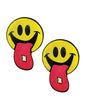 Neva Nude Smiley Face Glitter Tab Pasties - Multicolor O/S by Neva Nude