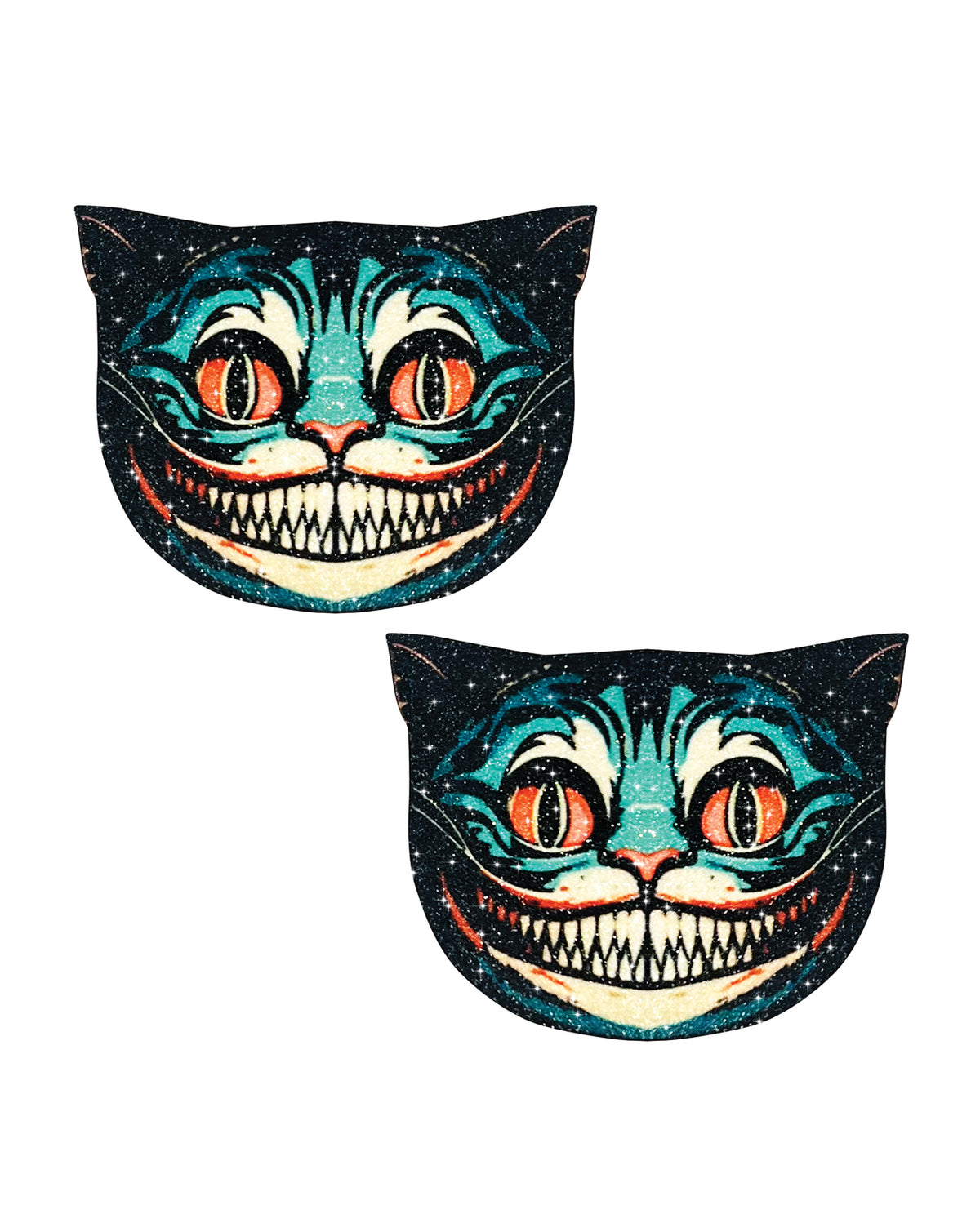 Neva Nude Alice Down the Rabbit Hole Cheshire Cat Glitter Pasties - Multicolor O/S by Neva Nude