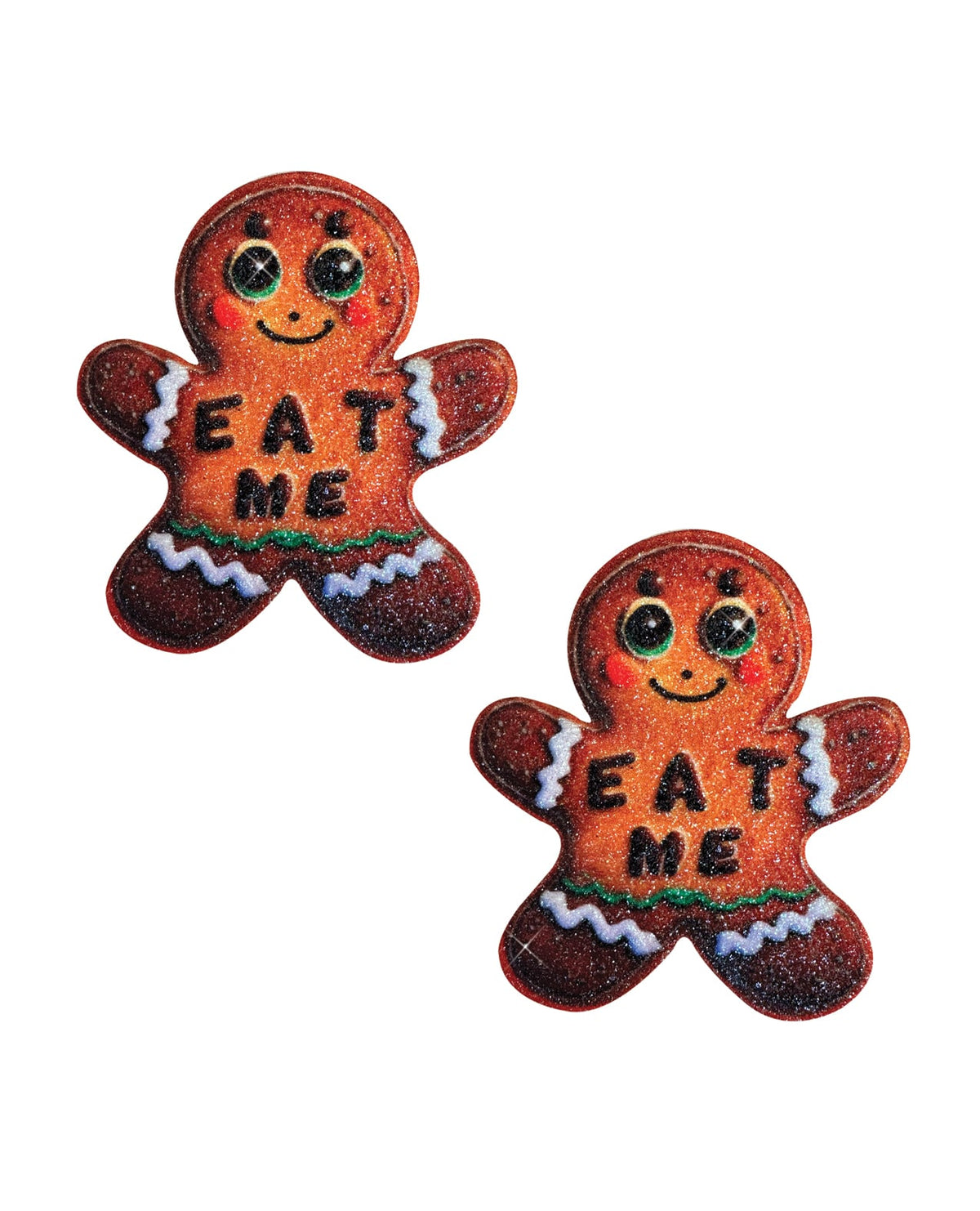 Neva Nude Yum Yum Gingerbread Man Glitter Pasties - Brown o/S by Neva Nude