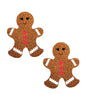 Neva Nude Glitter Gingerbread Man Pasties - Brown O/S by Neva Nude