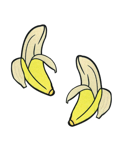 Neva Nude Big Banana Blacklight Glitter Pasties - Yellow O/S by Neva Nude