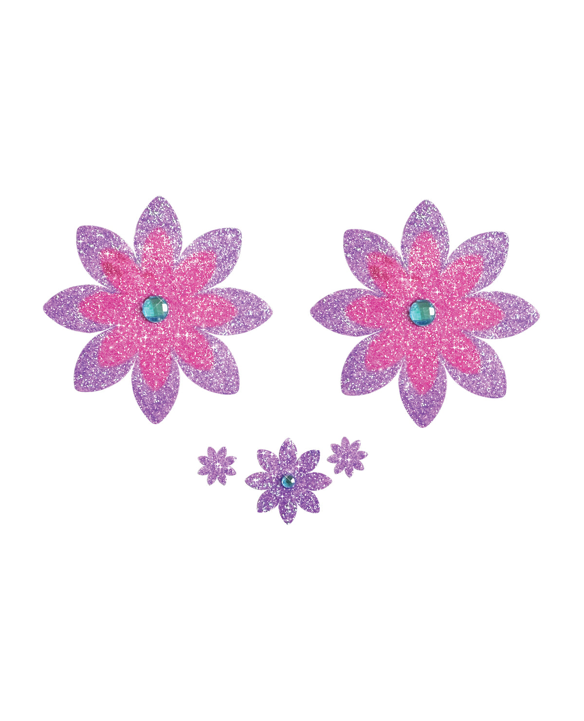 Neva Nude Shimmering Blossom Glitter Pasties - Violet O/S by Neva Nude