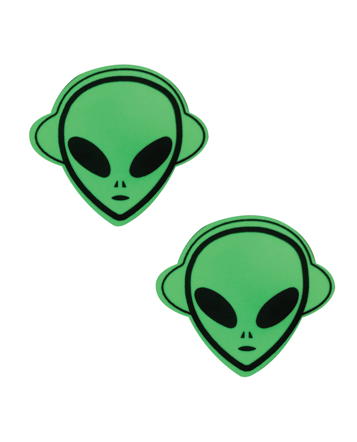 Neva Nude Kanye The Alien Holographic Pasties - Glow-in-the-Dark Green O/S by Neva Nude