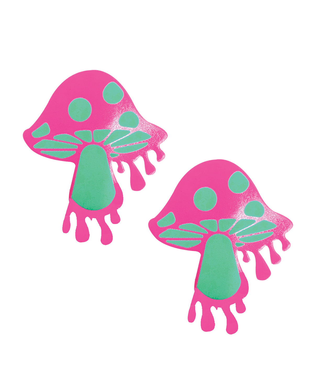 Neva Nude Melty Green Shroom Pasties - Neon Pink O/S by Neva Nude