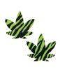 Neva Nude Blacklight Dope AF Weed Leaf Pasties - Neon Green O/S by Neva Nude