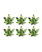 Neva Nude UV Weed Leaf Small Body Stickers Pack of 6 - Green/Black O/S by Neva Nude