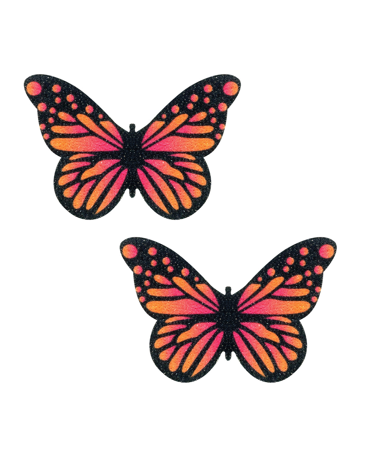 Neva Nude Velvet Butterfly Kisses Pasties - Orange O/S by Neva Nude