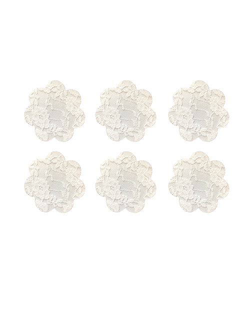 Neva Nude Lace Back To Basics Petal Small Body Stickers Pack of 6 - White O/S by Neva Nude