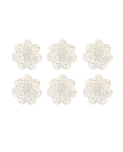 Neva Nude Lace Back To Basics Petal Small Body Stickers Pack of 6 - White O/S by Neva Nude