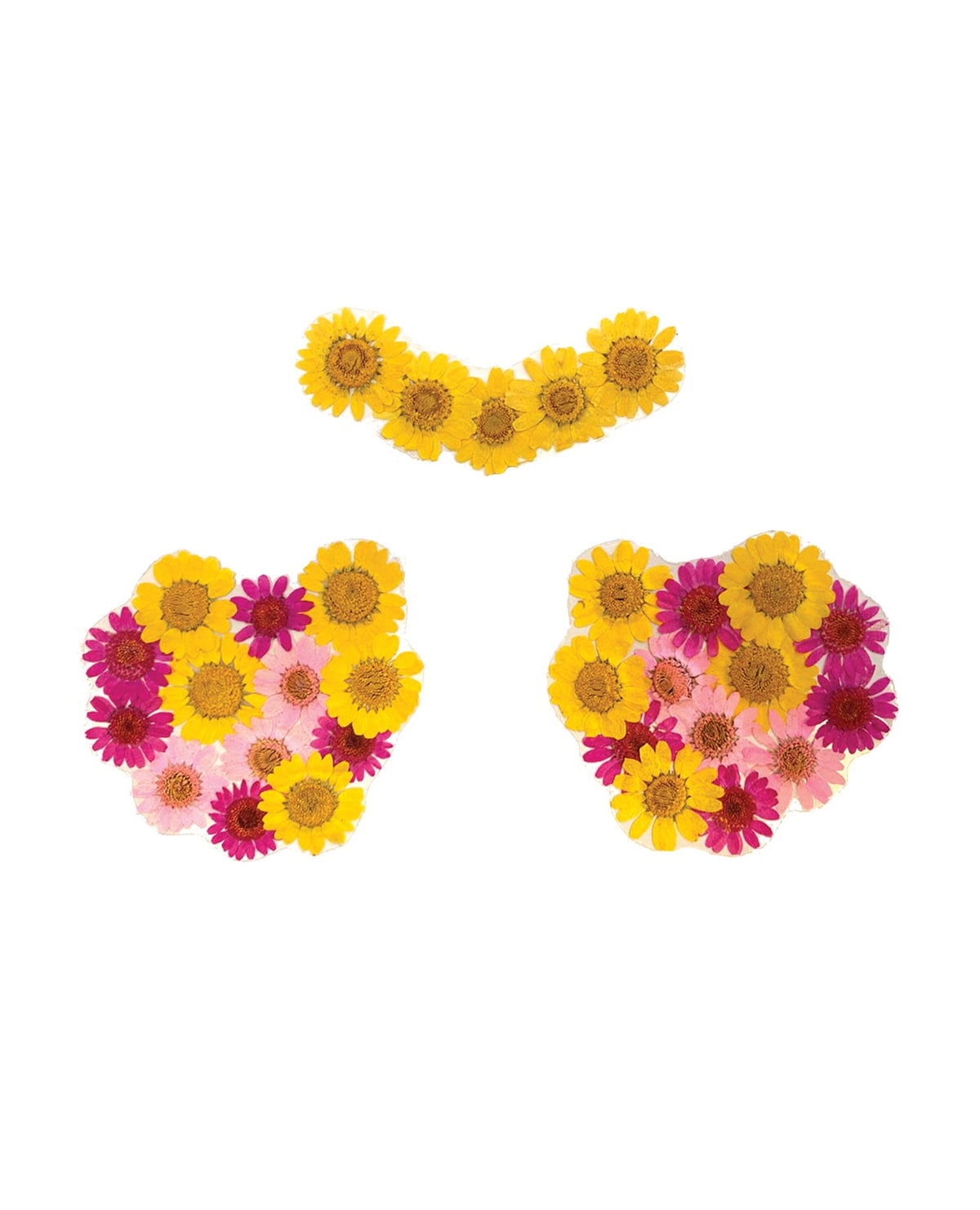 Neva Nude Indio Empress Real Dried Pressed Flower Pasties - Yellow O/S by Neva Nude
