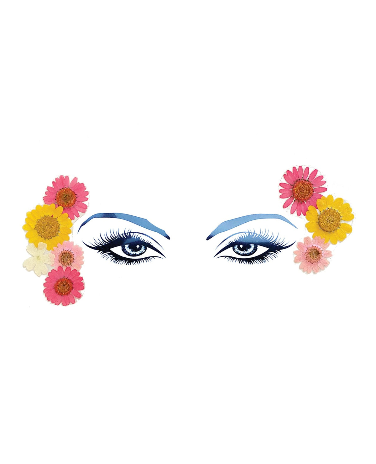 Neva Nude Indio Empress Real Dried Pressed Flower Face Stickers - Yellow O/S by Neva Nude