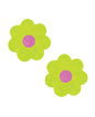 Neva Nude Super Sparkle Glitter Blacklight Petal Pasties - Lime O/S by Neva Nude