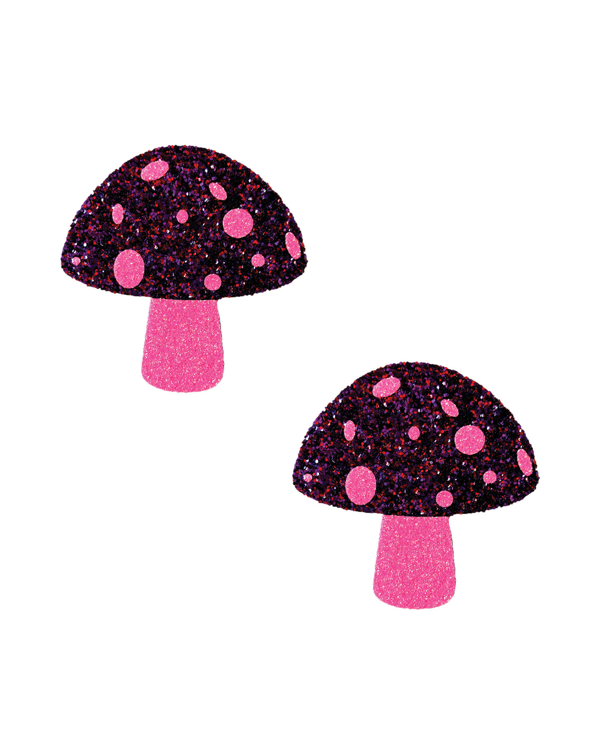 Neva Nude Glitter UV Shroom Nipztix Pasties - Pink O/S by Neva Nude