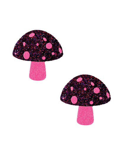 Neva Nude Glitter UV Shroom Nipztix Pasties - Pink O/S by Neva Nude