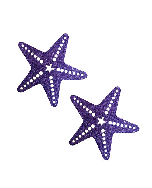 Neva Nude Glitter Sexy Starfish Pasties - Purple O/S by Neva Nude