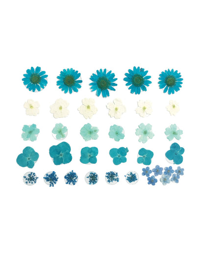Neva Nude Spring Fling Real Dried Pressed Flower Body Stickers - Blue O/S by Neva Nude