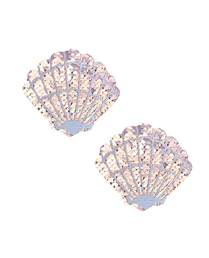 Neva Nude Sequin Mermaid Shell Pasties - Champagne Showers O/S by Neva Nude