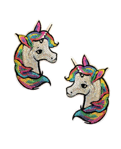Neva Nude Sequin Unicorn Nifty Nipztix Pasties 2 Wears - Multicolor O/S by Neva Nude