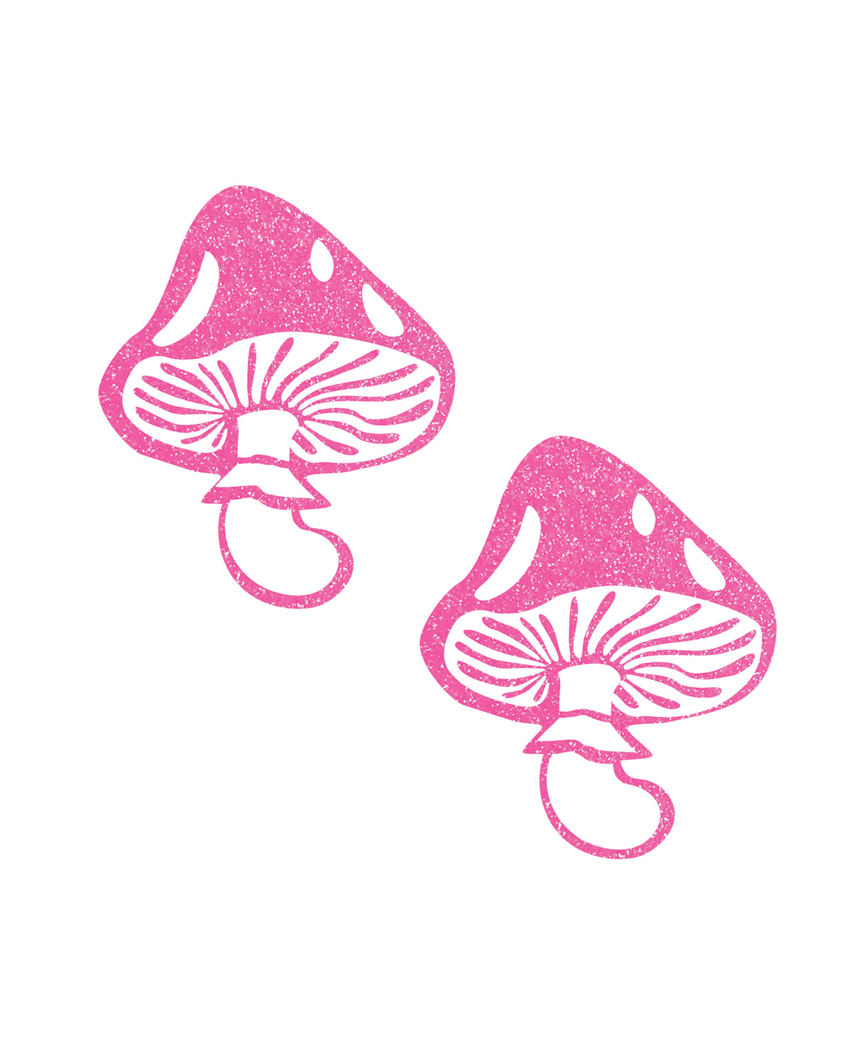 Neva Nude Glitter Blacklight Toadstool Pasties - Neon Pink O/S by Neva Nude