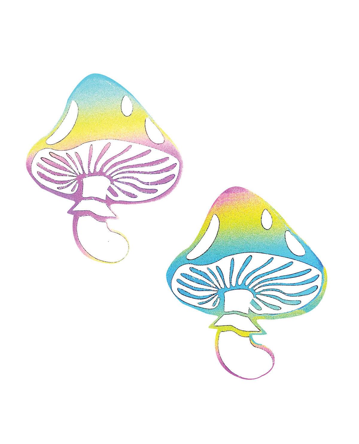 Neva Nude Reflective Toadstool Pasties - Multicolor O/S by Neva Nude