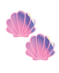 Neva Nude Queen Status Plus Size Iridescent Mermaid Shell Pasties - Pastel Pink O/S by Neva Nude